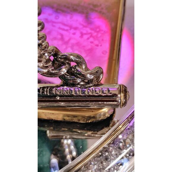 Henri Bendel Stylish Green Round Riveted Crossbody Bag - Picture 4 of 8